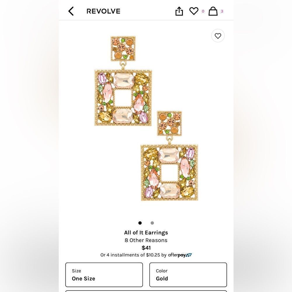 Rhinestone statement earrings #516
